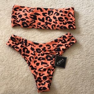 ZAFUL cheetah print bathing suit